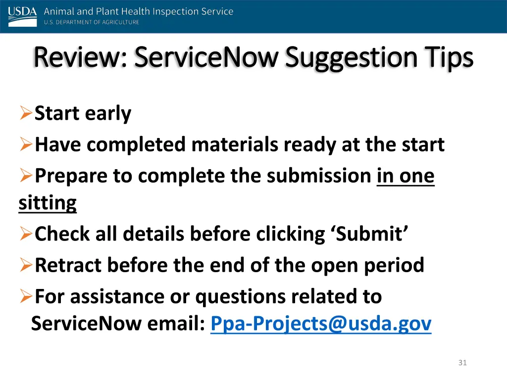 review servicenow suggestion tips review