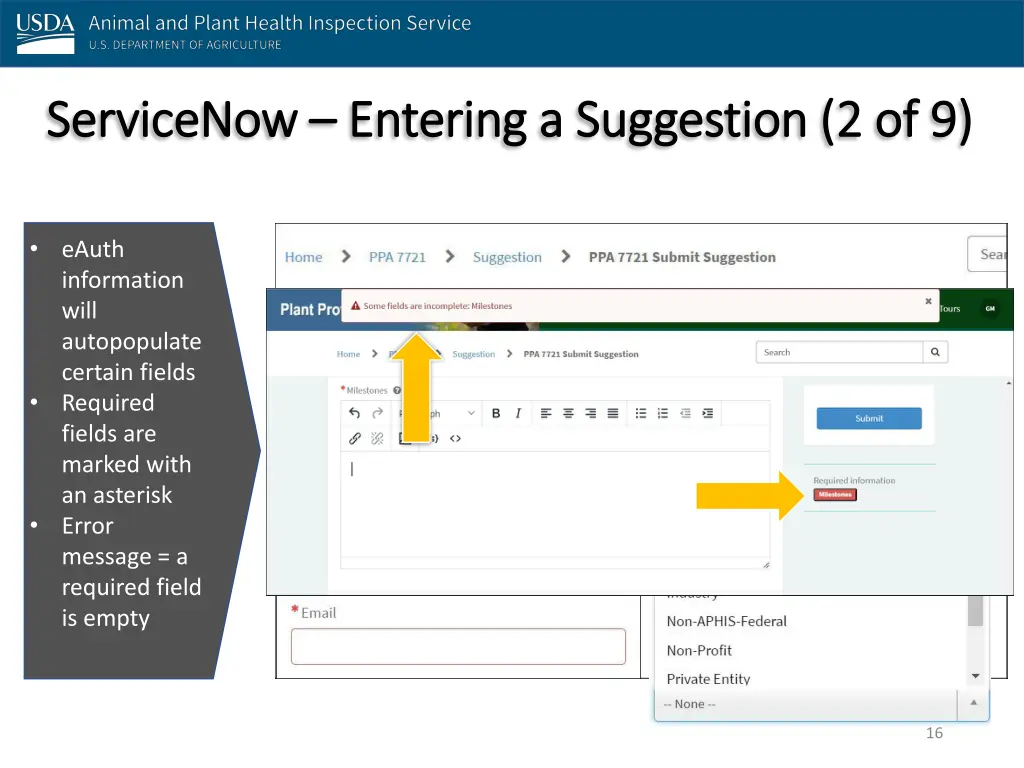 servicenow servicenow entering a suggestion 1