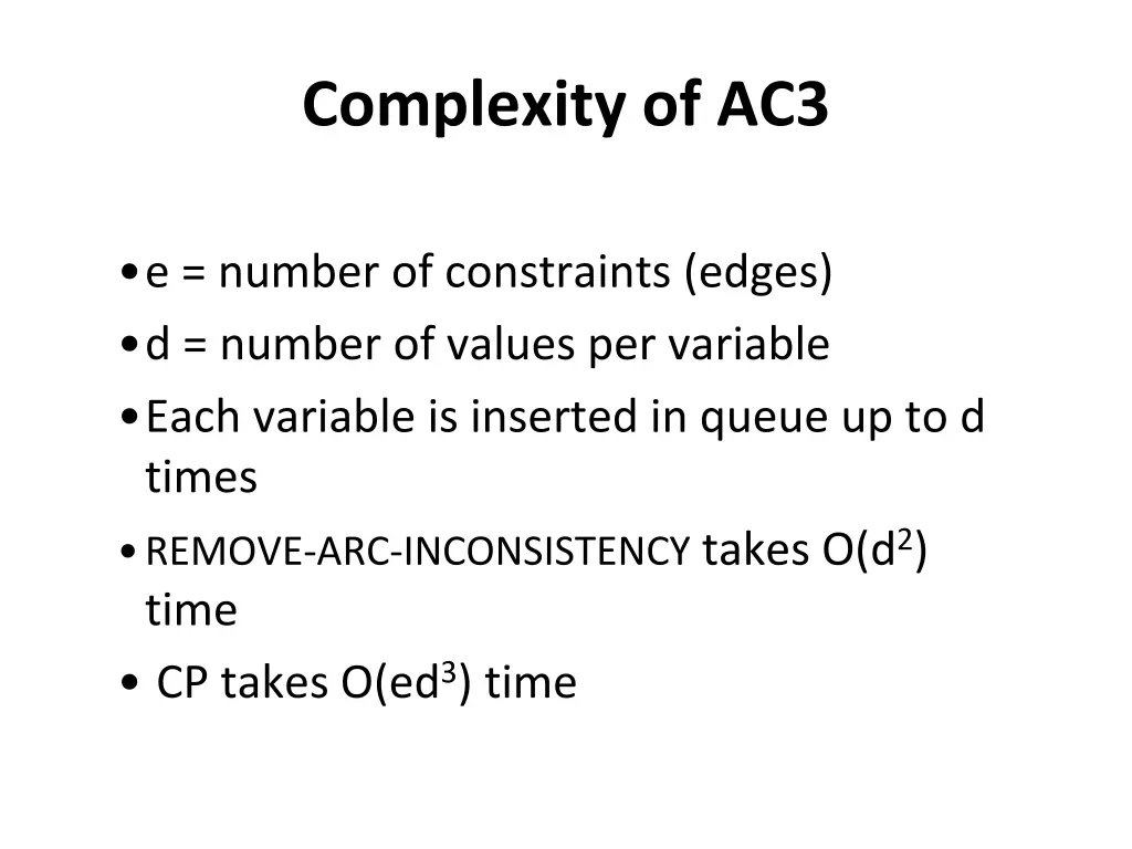 complexity of ac3
