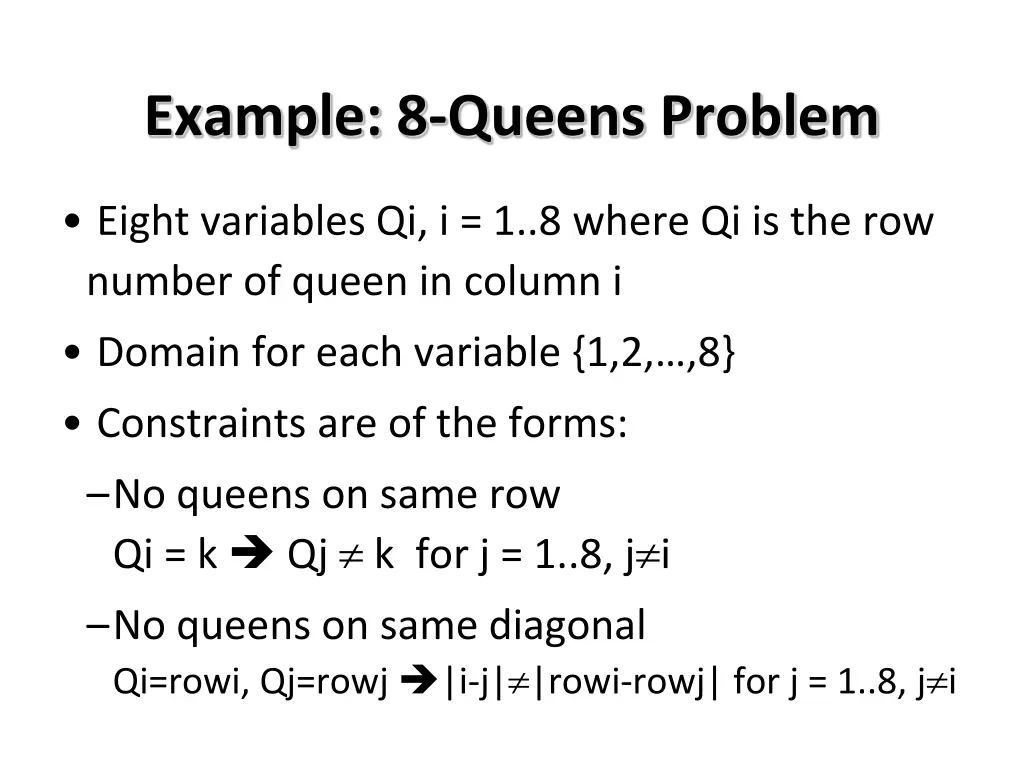 example 8 queens problem 1