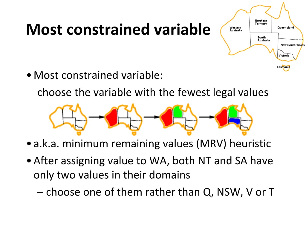 most constrained variable