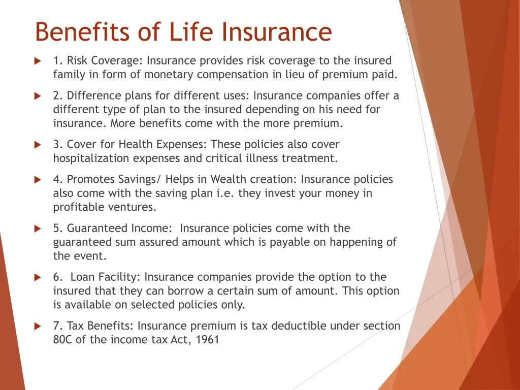 benefits of life insurance