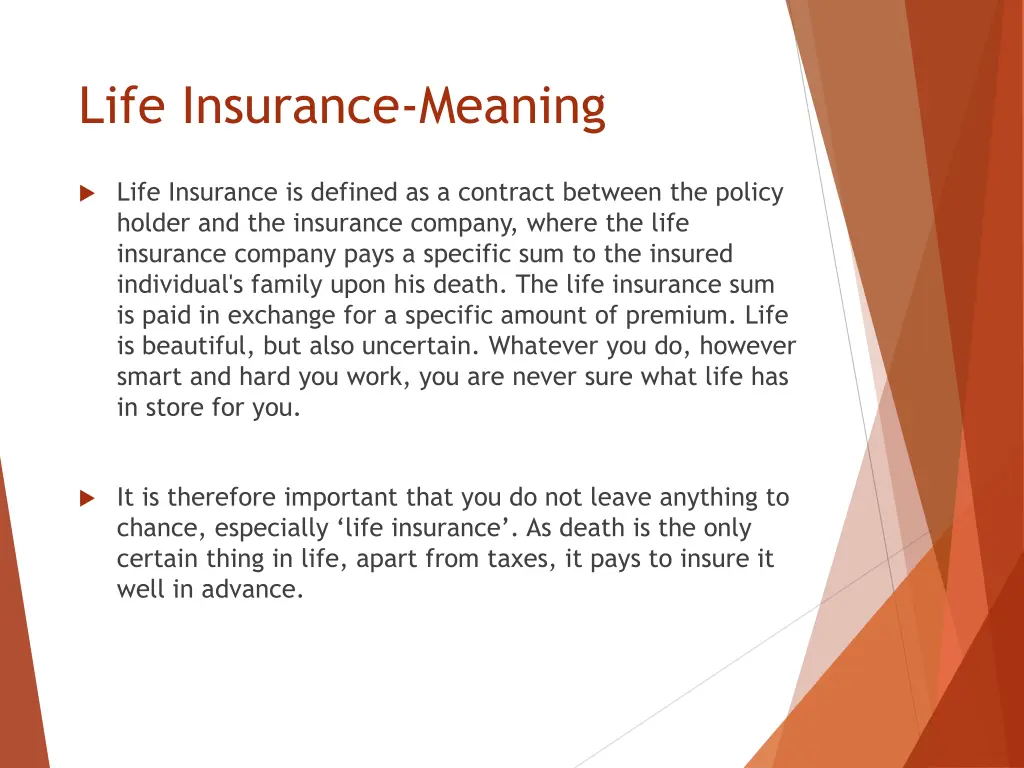 life insurance meaning