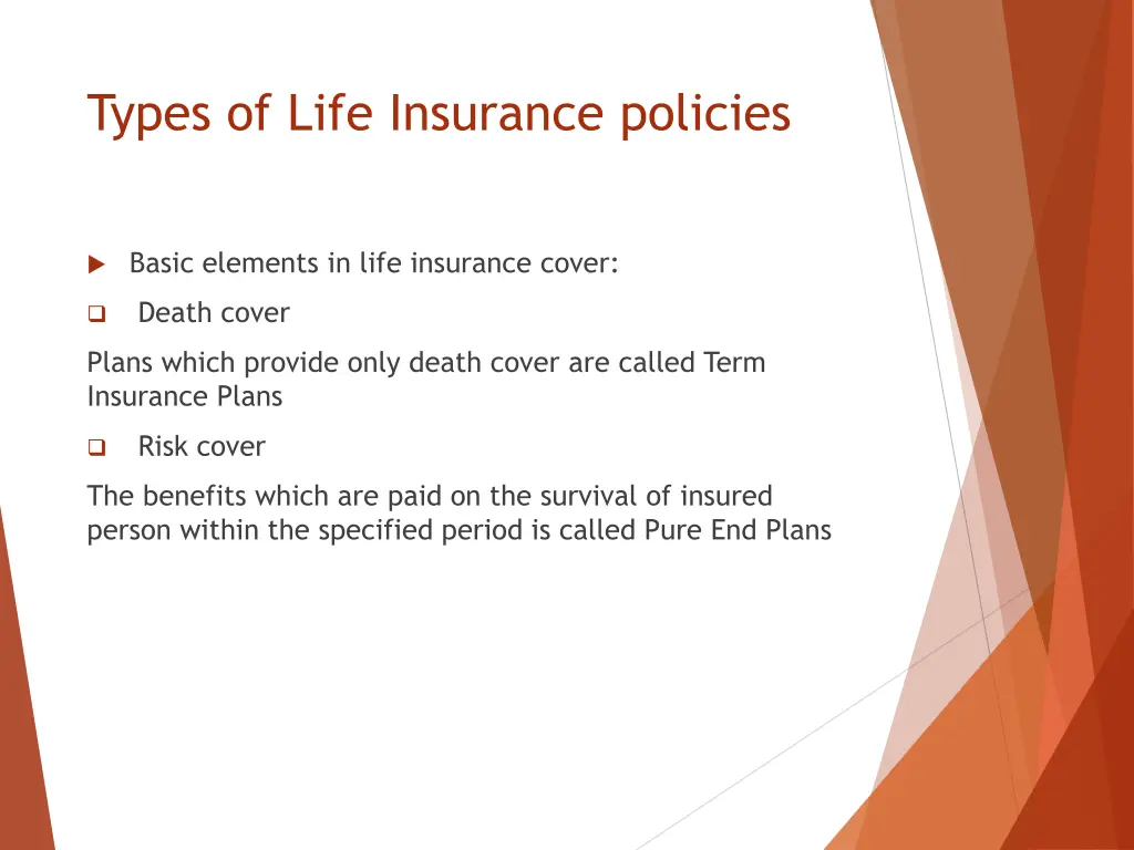 types of life insurance policies