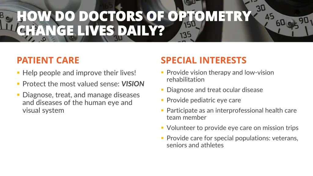 how do doctors of optometry how do doctors