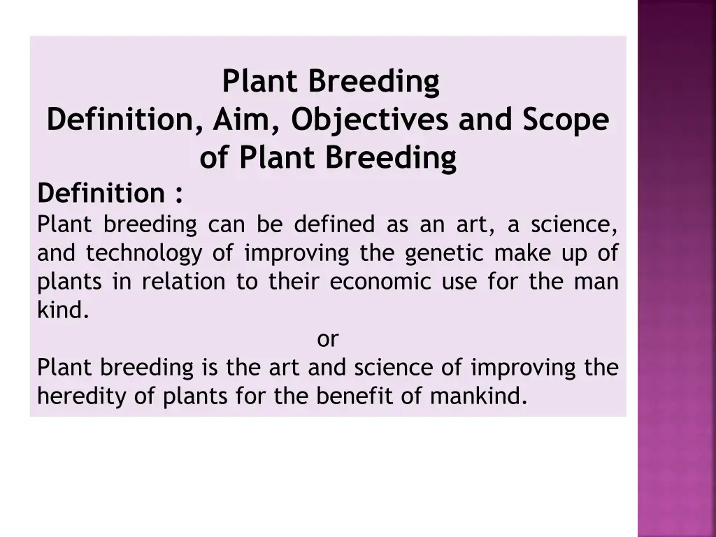 plant breeding