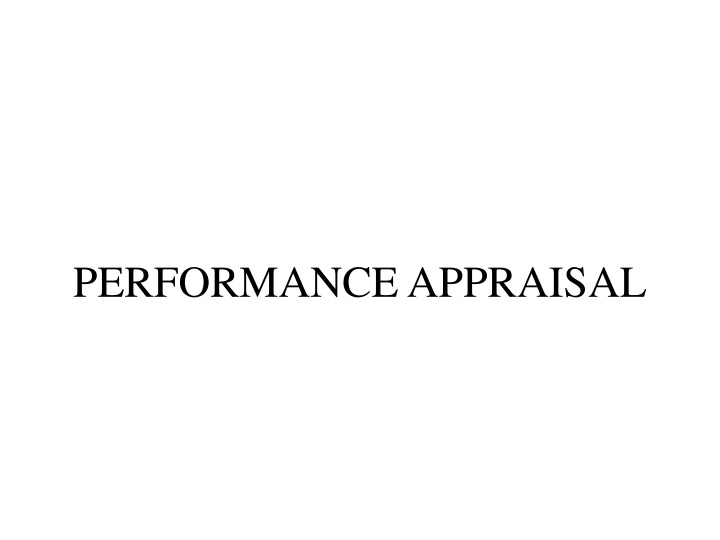 performance appraisal