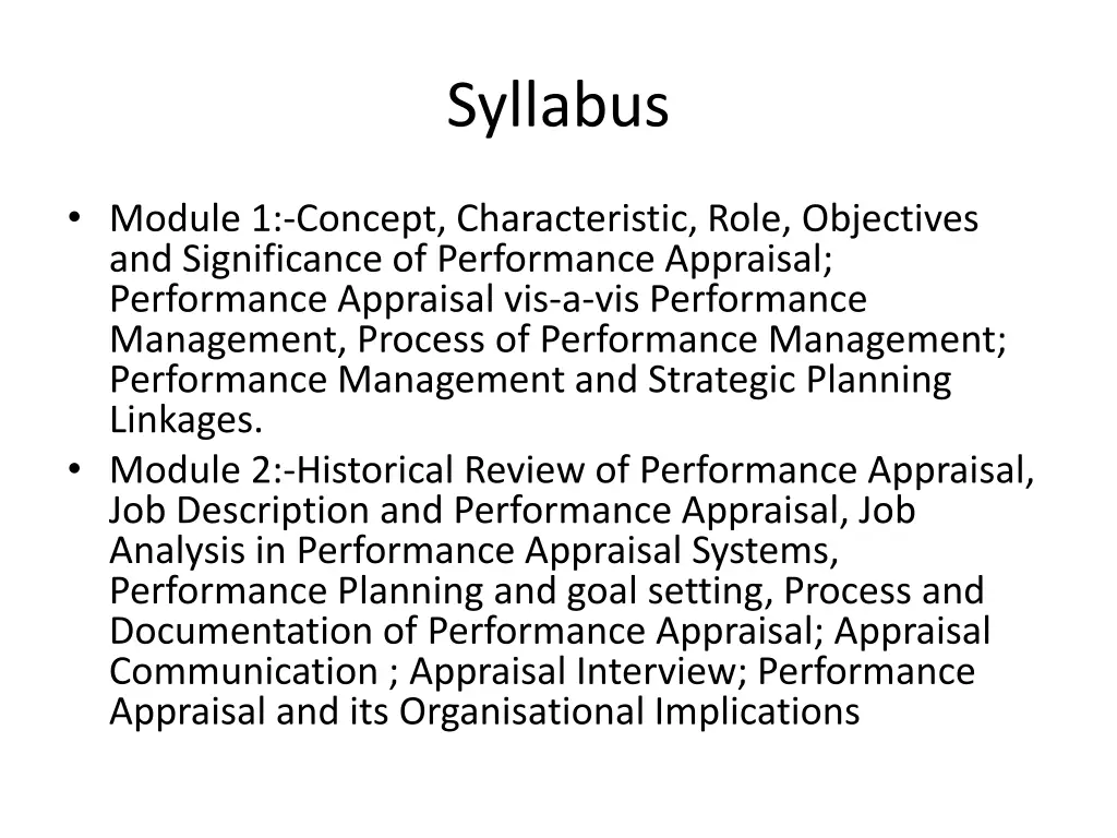 syllabus