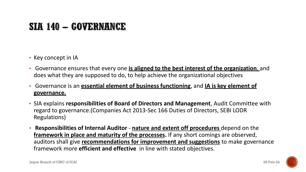 sia 140 governance