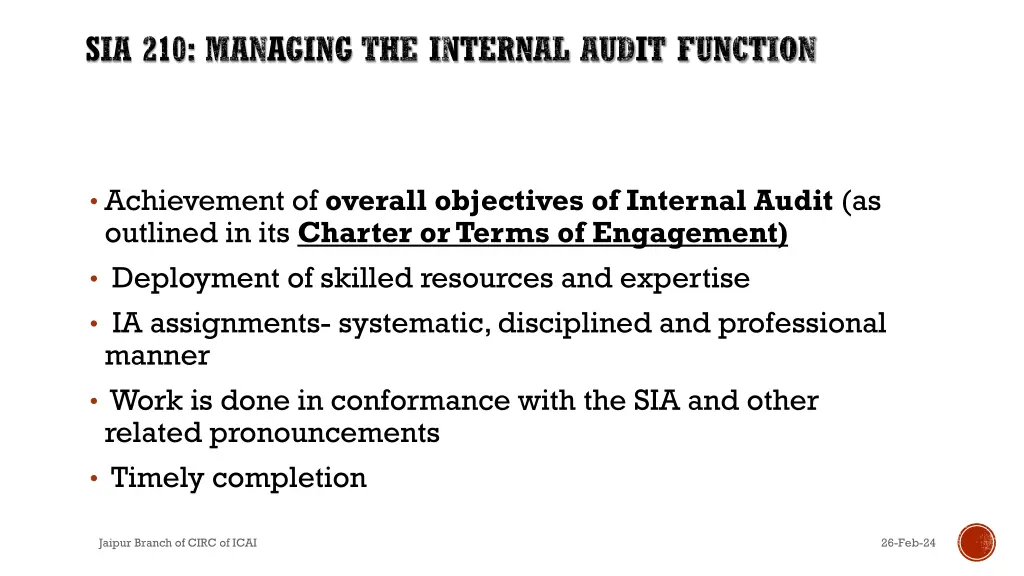 sia 210 managing the internal audit function