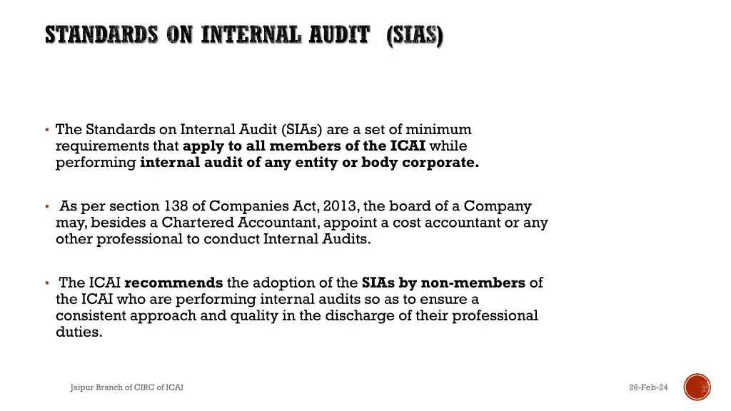 standards on internal audit sias 1