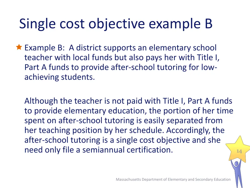 single cost objective example b