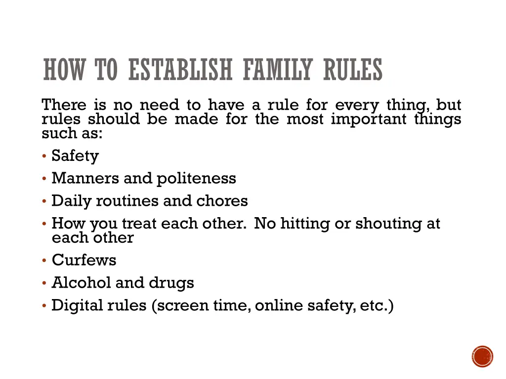 how to establish family rules 1