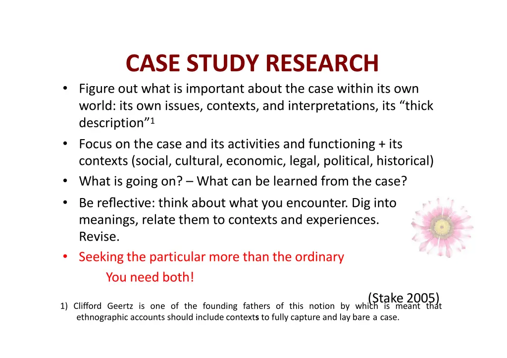 case study research figure out what is important