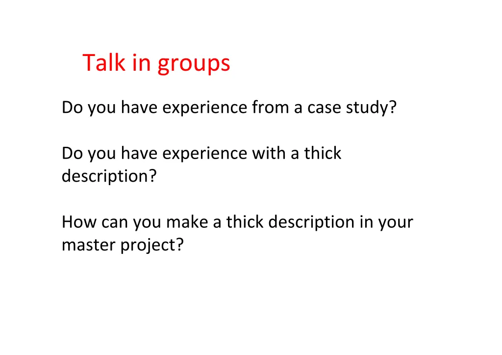 talk in groups