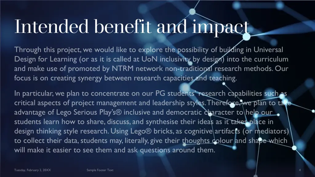 intended benefit and impact