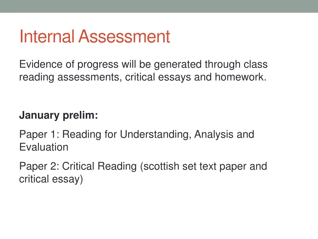 internal assessment 1