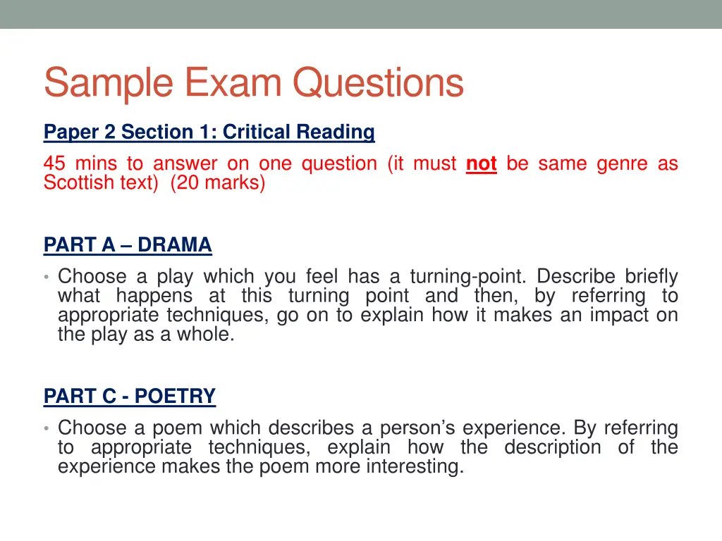 sample exam questions 1