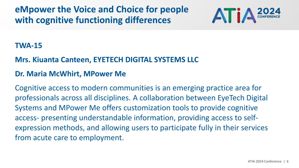 empower the voice and choice for people with