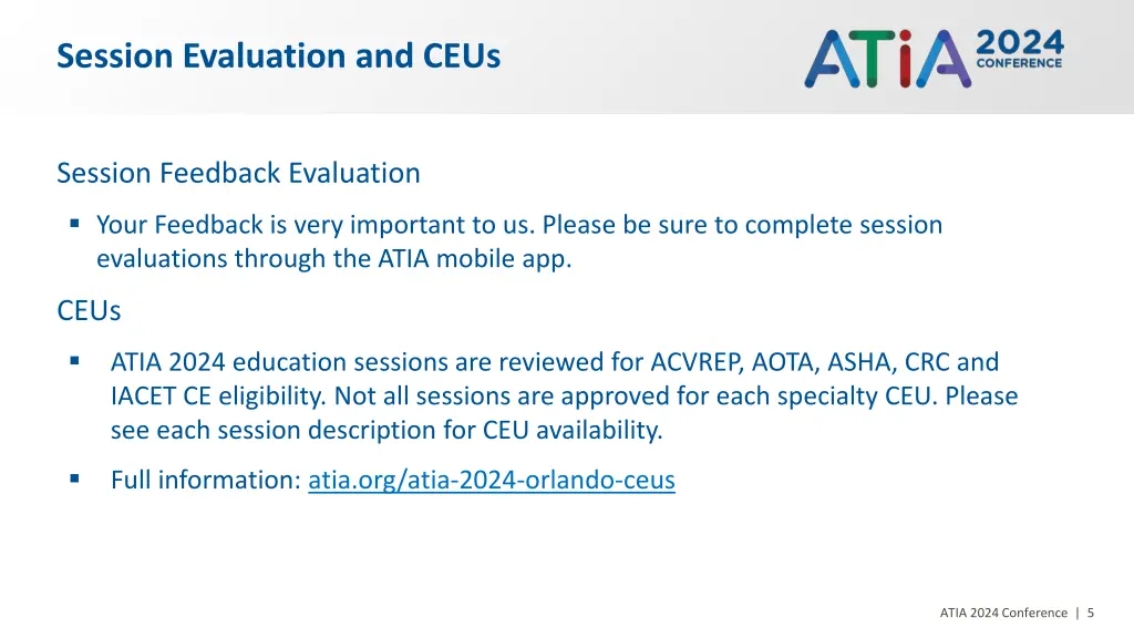 session evaluation and ceus