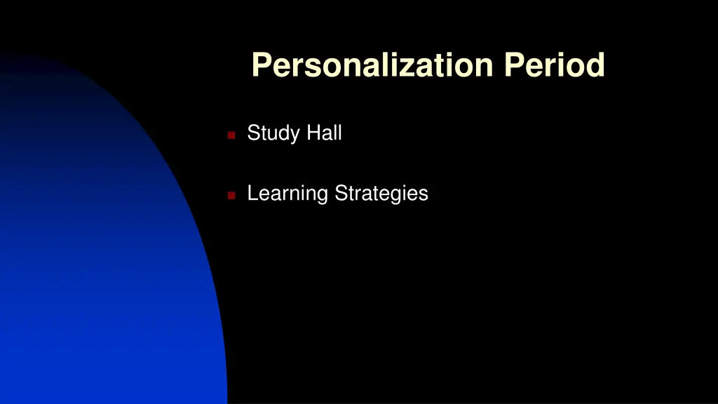 personalization period