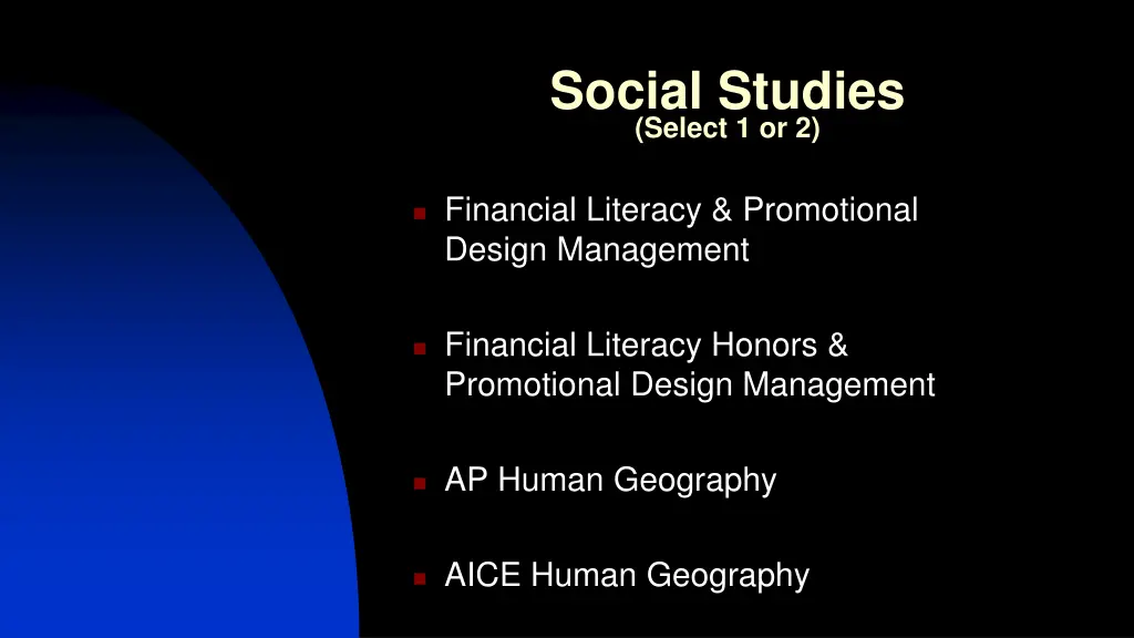 social studies select 1 or 2