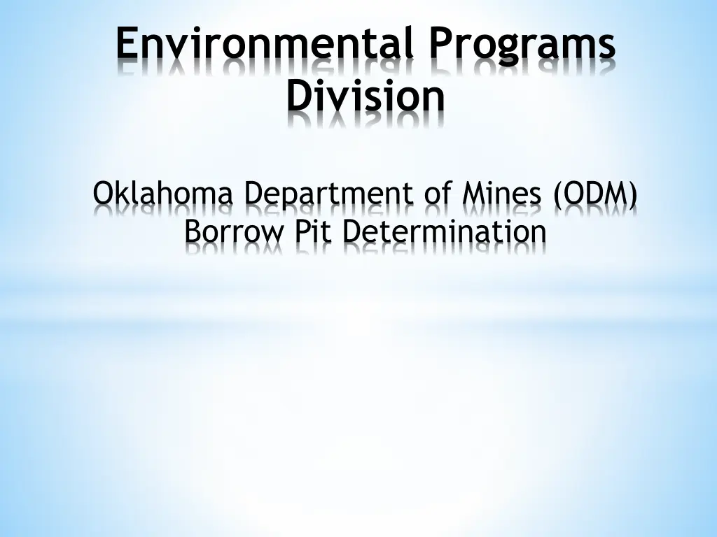 environmental programs division 1