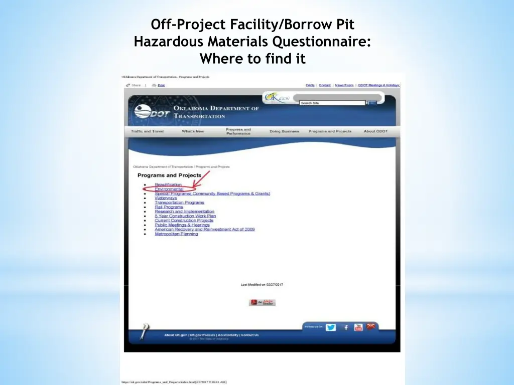 off project facility borrow pit hazardous 2