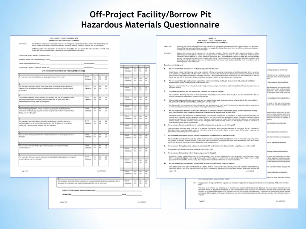 off project facility borrow pit hazardous 4