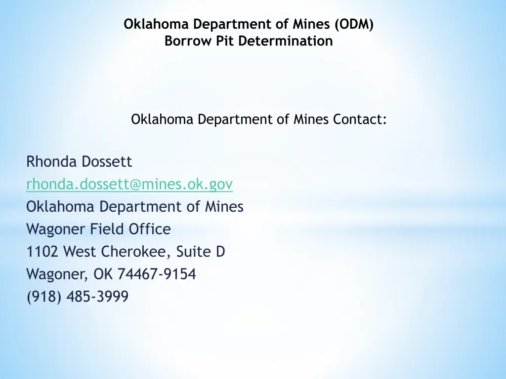 oklahoma department of mines odm borrow 2