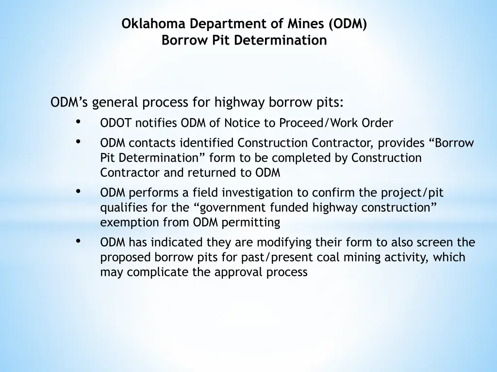 oklahoma department of mines odm borrow