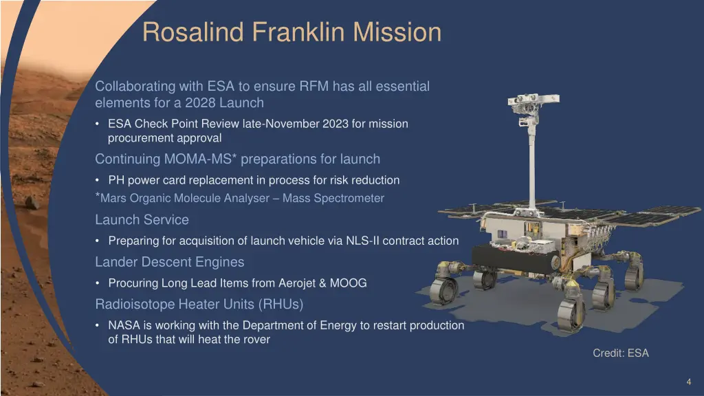 rosalind franklin mission