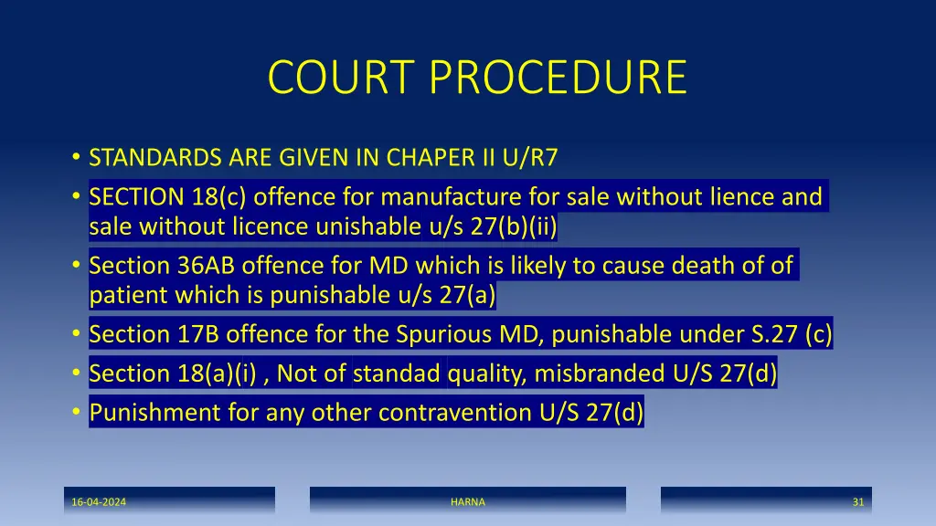 court procedure