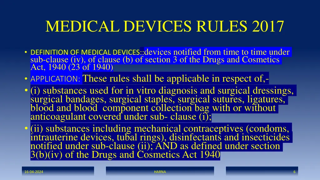 medical devices rules 2017