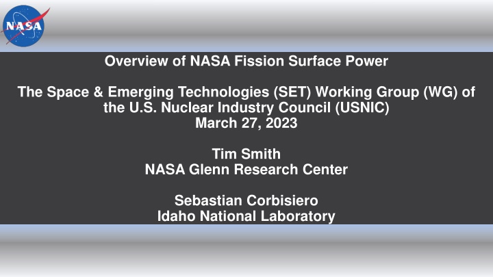overview of nasa fission surface power