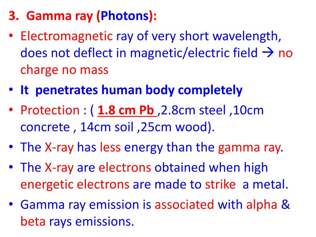 3 gamma ray photons electromagnetic ray of very