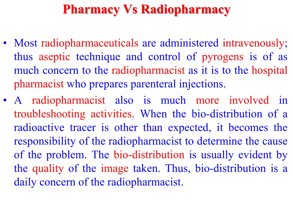 pharmacy vs radiopharmacy 1