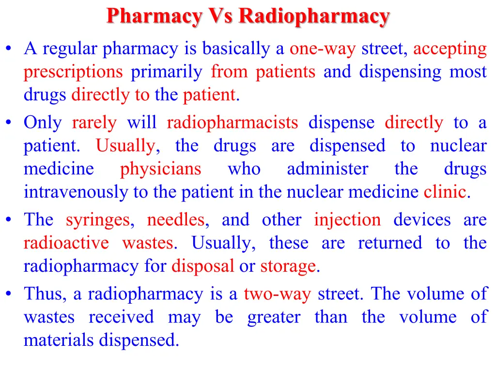 pharmacy vs radiopharmacy 3