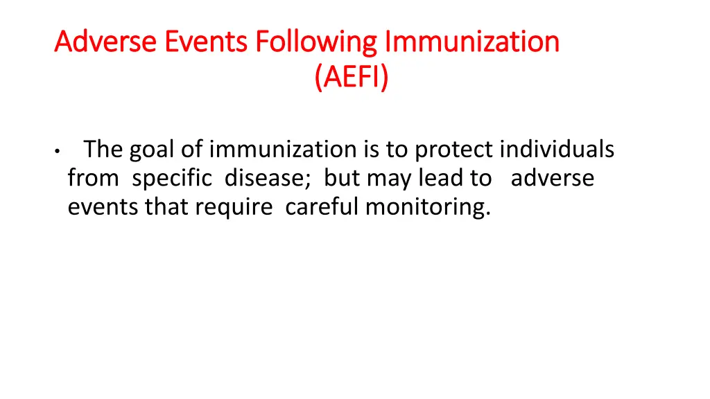 adverse events following immunization adverse 1