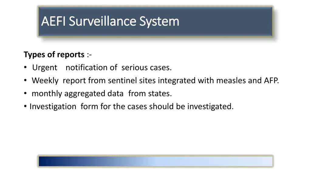 aefi surveillance system aefi surveillance system