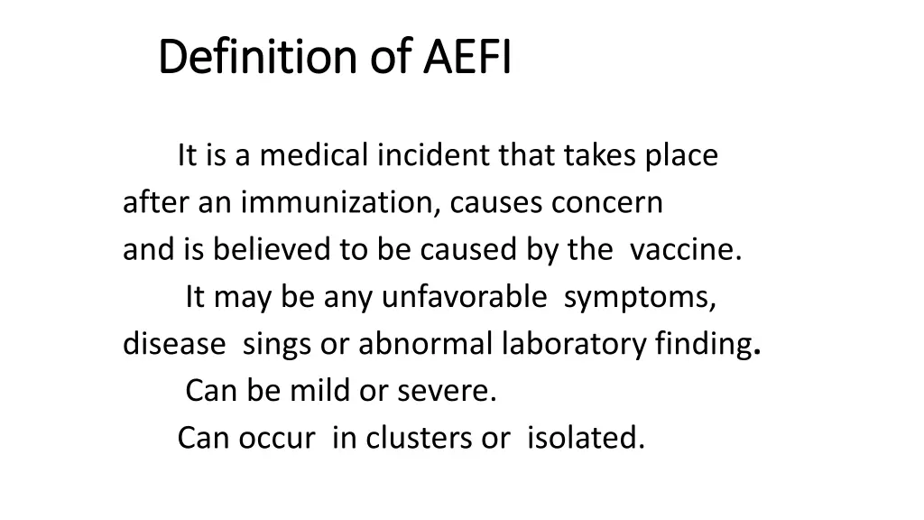 definition of aefi definition of aefi