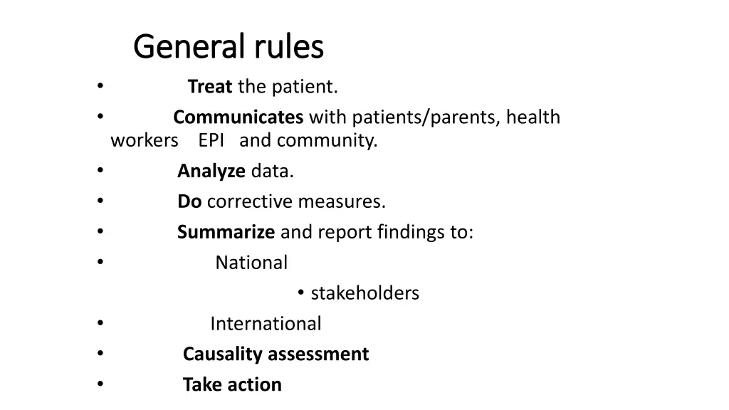 general rules general rules treat the patient
