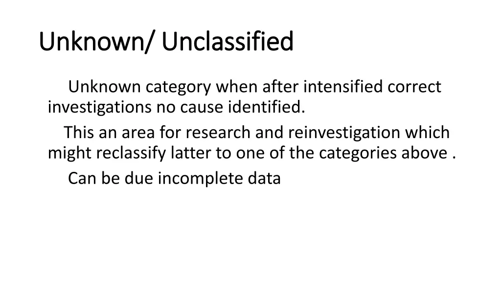 unknown unclassified unknown unclassified