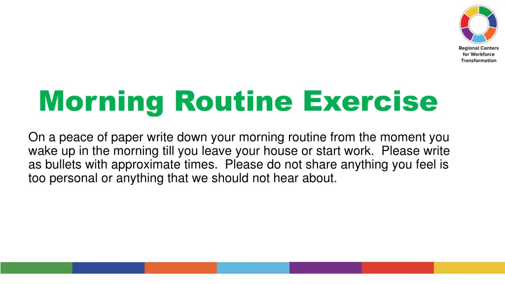 morning routine exercise