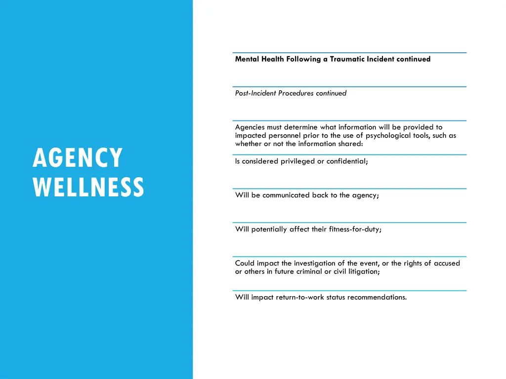 mental health following a traumatic incident 3