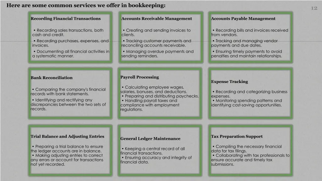 here are some common services we offer