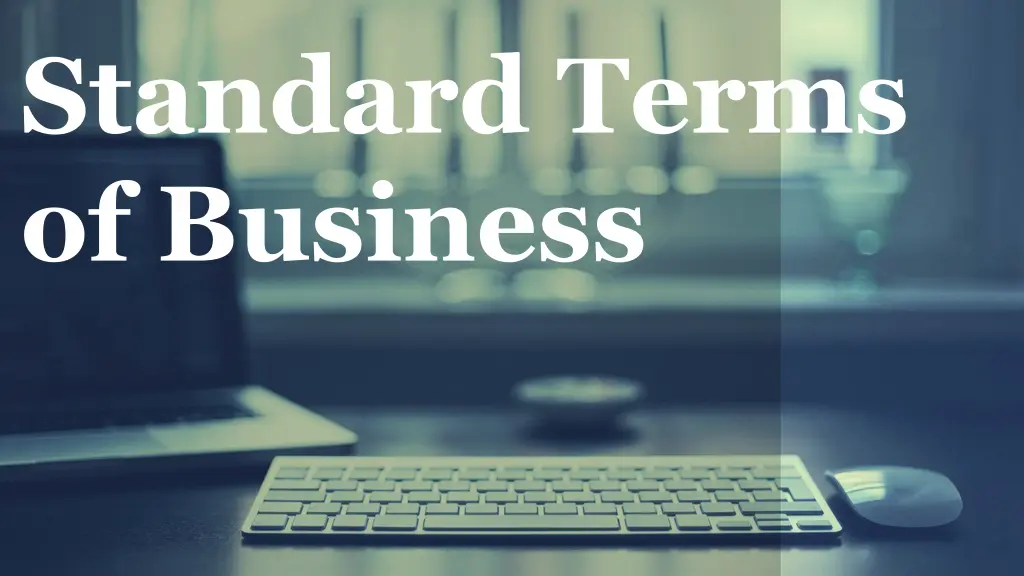 standard terms of business