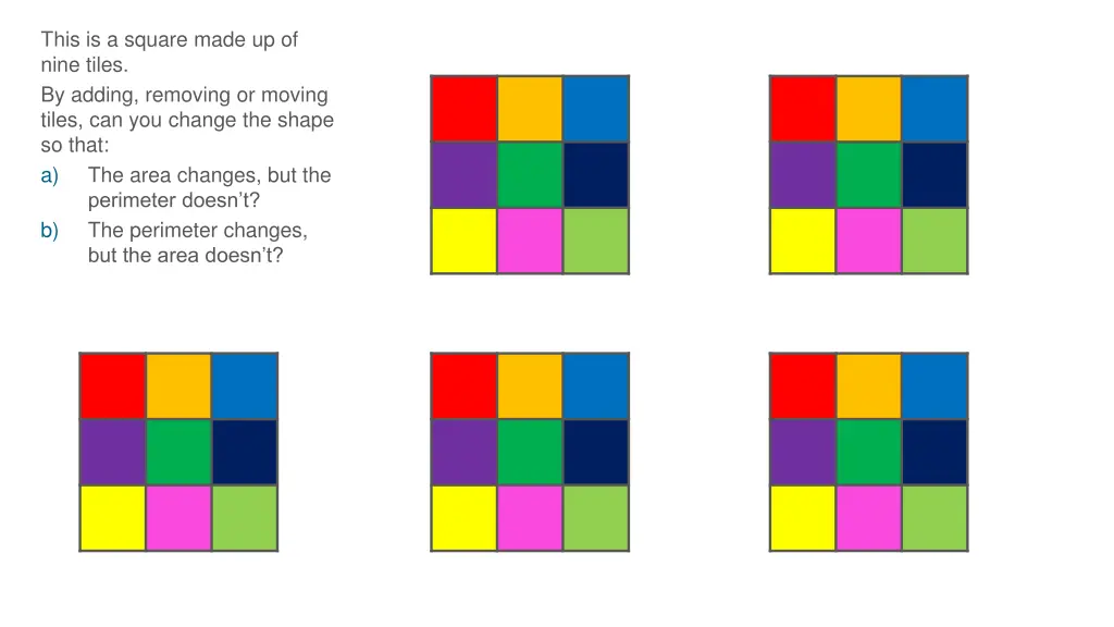 this is a square made up of nine tiles by adding