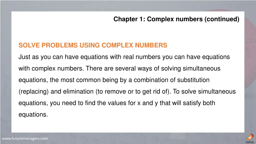 chapter 1 complex numbers continued 2