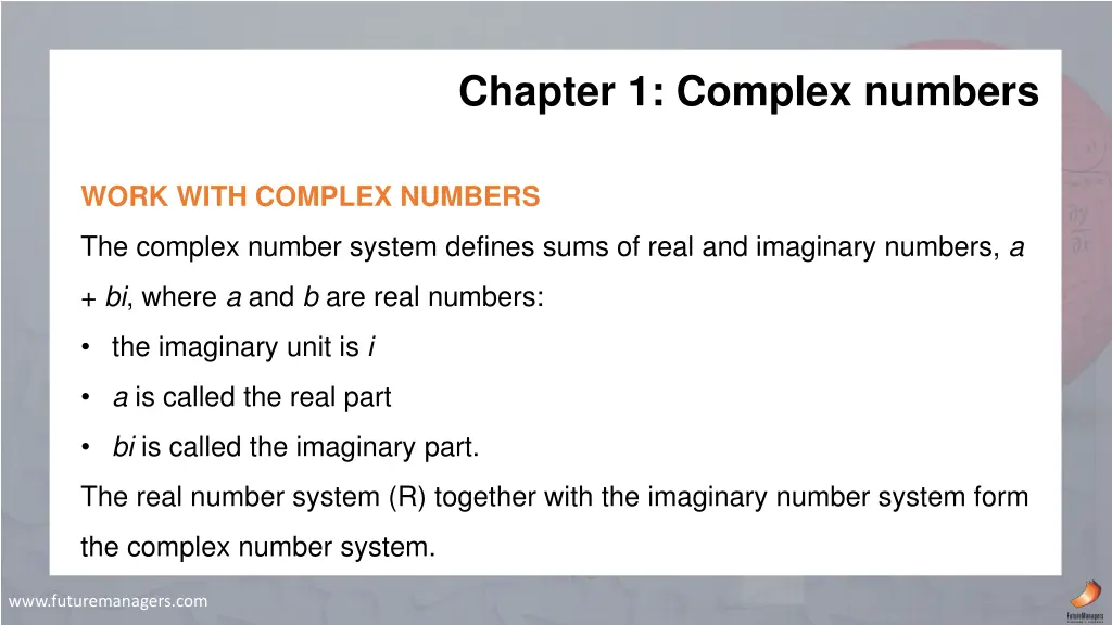 chapter 1 complex numbers